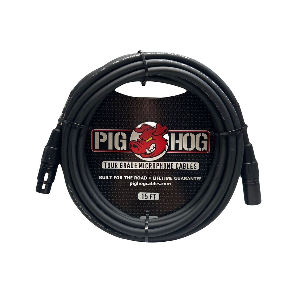 Pig Hog XLR Tour Grade Microphone Cable, 15 Foot